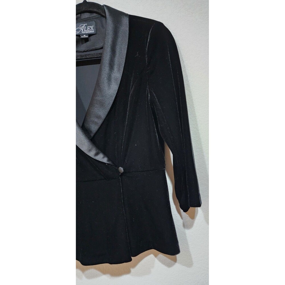 Alex Evenings Womens Velvet 2pc Set Size M Jacket & Pants NYE Holiday - Picture 5 of 16